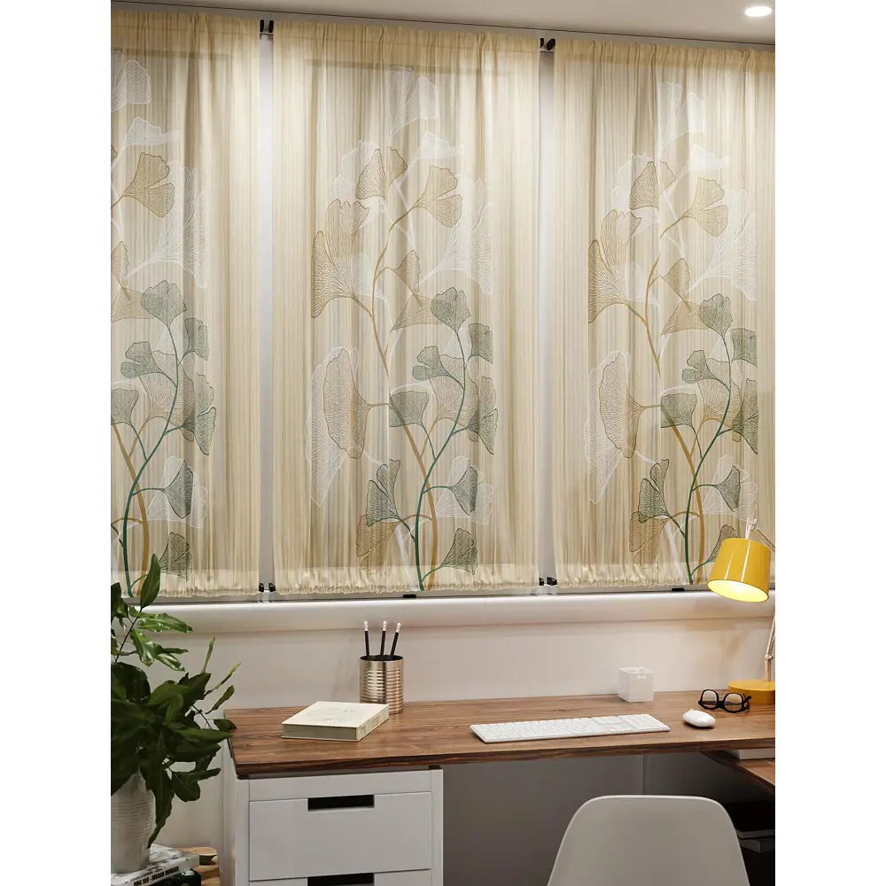 Фото 7 Тюль At home Базовая коллекция AT764071 на шторной ленте 140x100 см цвет бежевый Фото 7 Тюль At home Базовая коллекция AT764071 на шторной ленте 140x100 см цвет бежевый