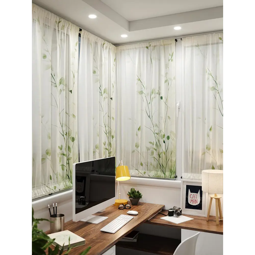 Фото 4 Тюль At home Базовая коллекция AT764006 на шторной ленте 140x100 см цвет бежевый Фото 4 Тюль At home Базовая коллекция AT764006 на шторной ленте 140x100 см цвет бежевый