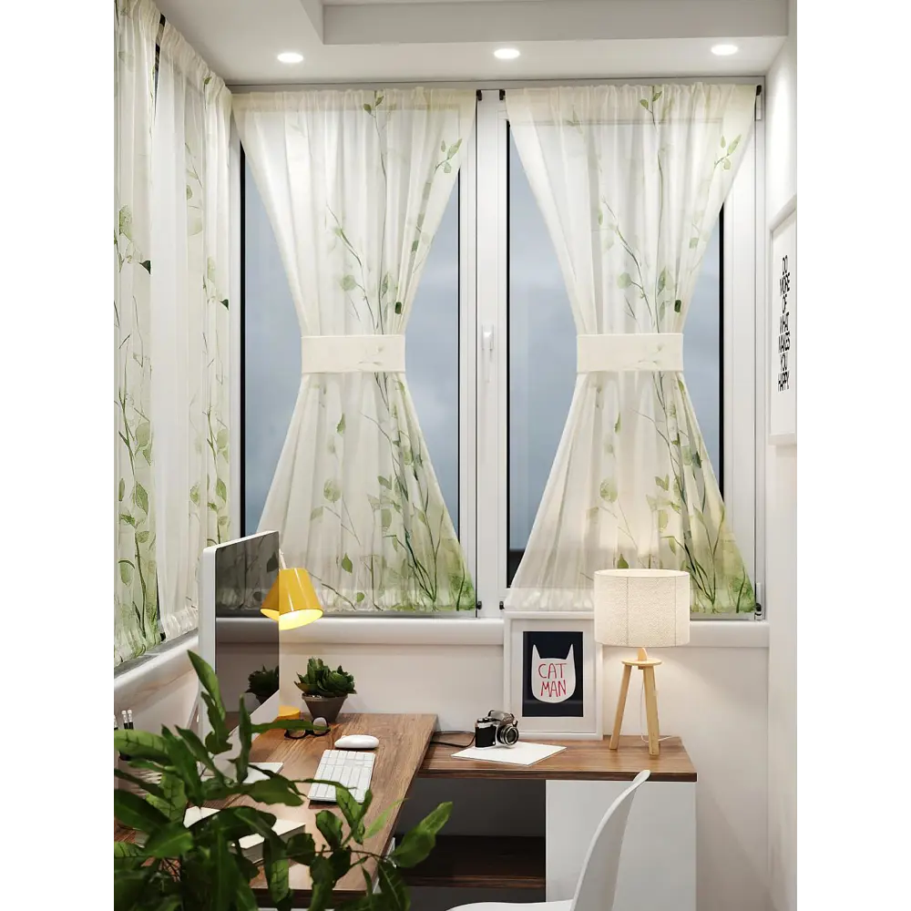 Фото 8 Тюль At home Базовая коллекция AT764006 на шторной ленте 140x100 см цвет бежевый Фото 8 Тюль At home Базовая коллекция AT764006 на шторной ленте 140x100 см цвет бежевый