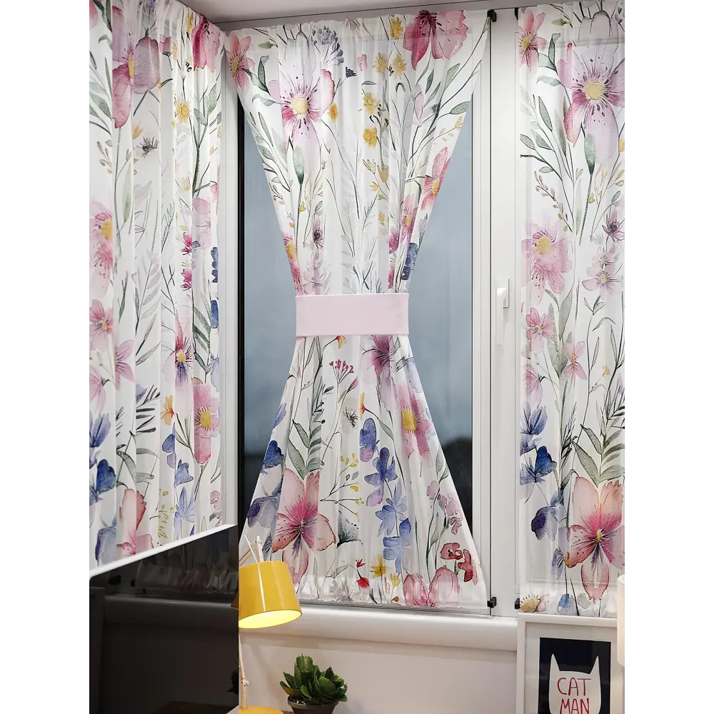 Фото 9 Тюль At home Базовая коллекция AT764008 на шторной ленте 140x100 см цвет розовый Фото 9 Тюль At home Базовая коллекция AT764008 на шторной ленте 140x100 см цвет розовый