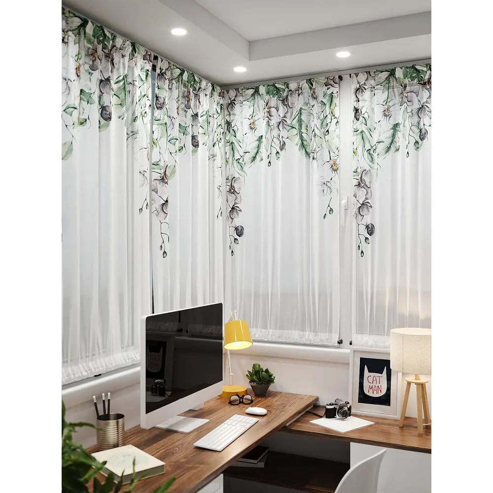 Фото 4 Тюль At home Базовая коллекция AT764012 на шторной ленте 140x100 см цвет белый Фото 4 Тюль At home Базовая коллекция AT764012 на шторной ленте 140x100 см цвет белый