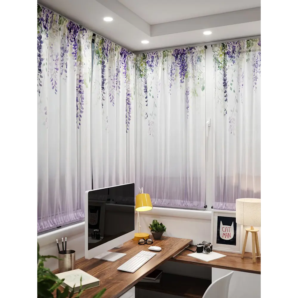 Фото 4 Тюль At home Базовая коллекция AT764014 на шторной ленте 140x100 см цвет белый Фото 4 Тюль At home Базовая коллекция AT764014 на шторной ленте 140x100 см цвет белый
