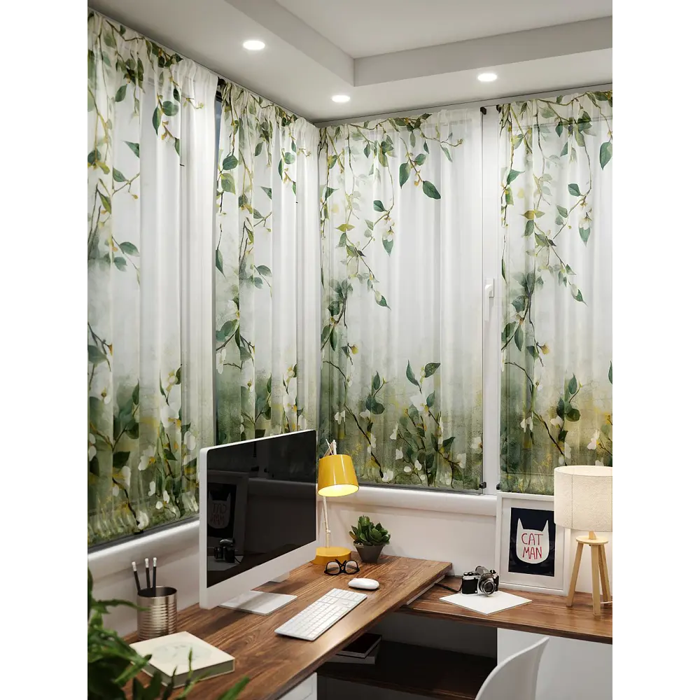Фото 4 Тюль At home Базовая коллекция AT764015 на шторной ленте 140x100 см цвет бежевый Фото 4 Тюль At home Базовая коллекция AT764015 на шторной ленте 140x100 см цвет бежевый