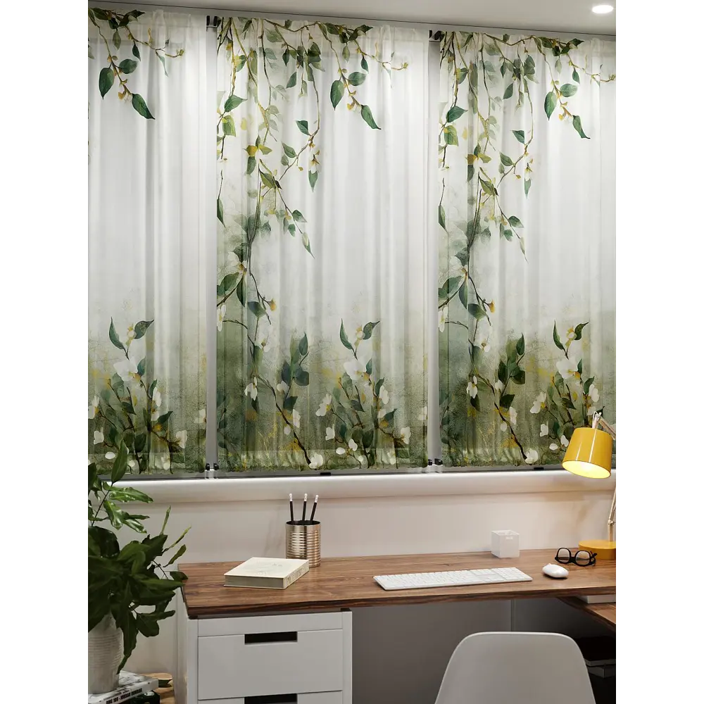 Фото 7 Тюль At home Базовая коллекция AT764015 на шторной ленте 140x100 см цвет бежевый Фото 7 Тюль At home Базовая коллекция AT764015 на шторной ленте 140x100 см цвет бежевый