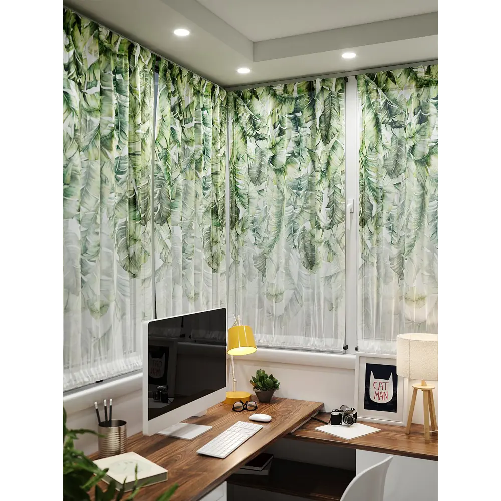 Фото 4 Тюль At home Базовая коллекция AT764019 на шторной ленте 140x100 см цвет бежевый Фото 4 Тюль At home Базовая коллекция AT764019 на шторной ленте 140x100 см цвет бежевый