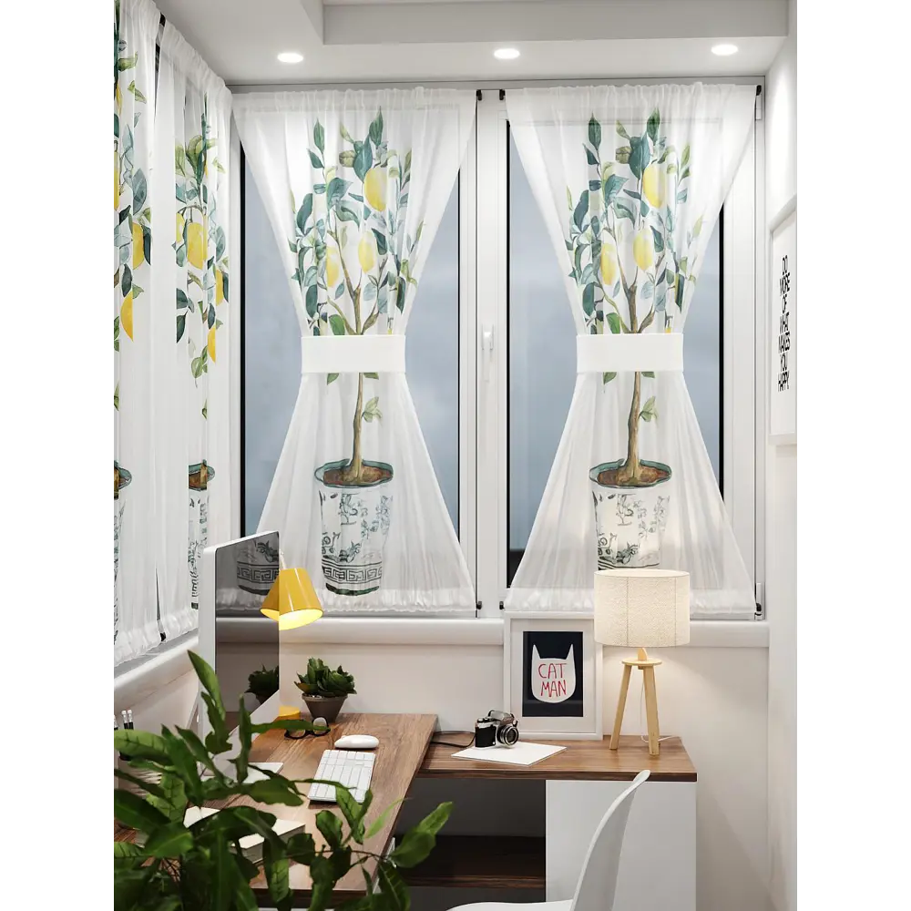 Фото 8 Тюль At home Базовая коллекция AT764023 на шторной ленте 140x100 см цвет белый Фото 8 Тюль At home Базовая коллекция AT764023 на шторной ленте 140x100 см цвет белый