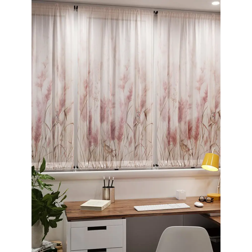 Фото 7 Тюль At home Базовая коллекция AT764025 на шторной ленте 140x100 см цвет бежевый Фото 7 Тюль At home Базовая коллекция AT764025 на шторной ленте 140x100 см цвет бежевый
