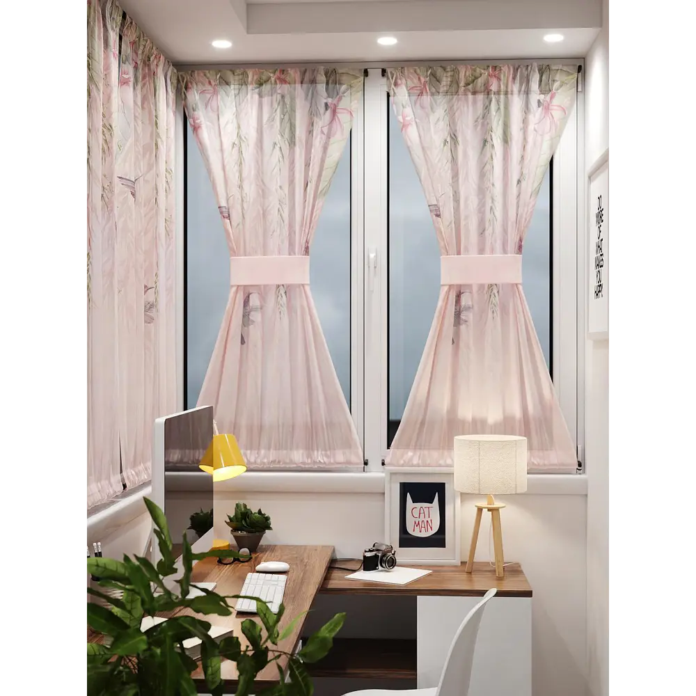 Фото 8 Тюль At home Базовая коллекция AT764028 на шторной ленте 140x100 см цвет зеленый Фото 8 Тюль At home Базовая коллекция AT764028 на шторной ленте 140x100 см цвет зеленый