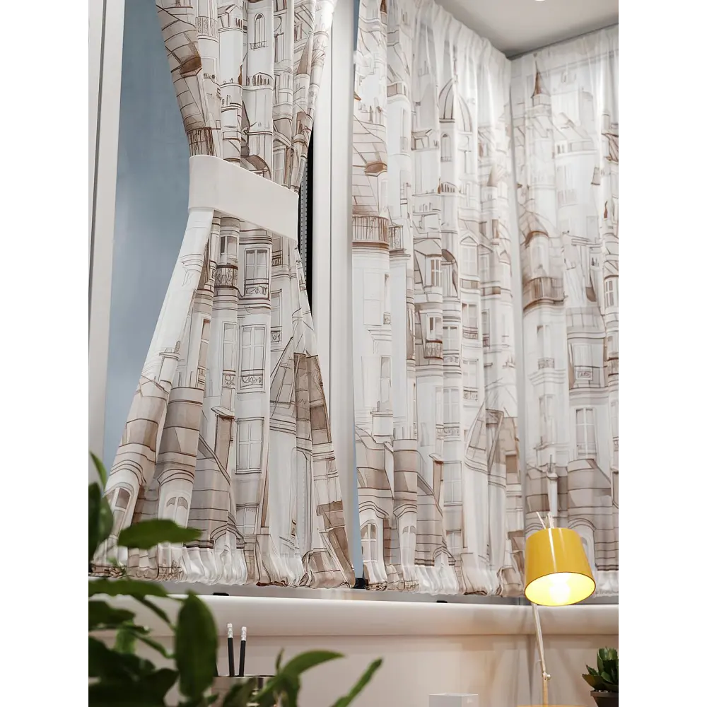 Фото 6 Тюль At home Базовая коллекция AT764030 на шторной ленте 140x100 см цвет белый