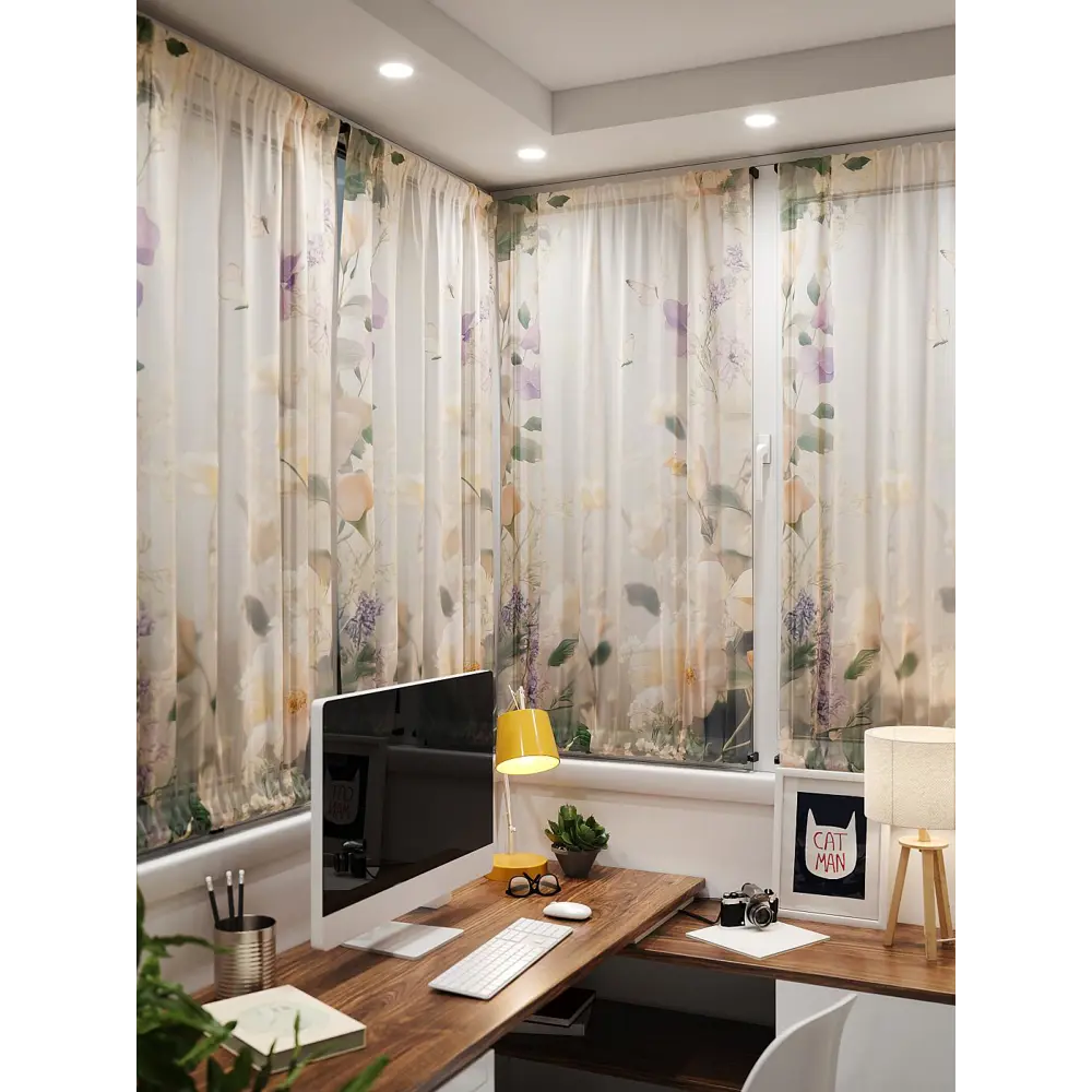 Фото 4 Тюль At home Базовая коллекция AT764032 на шторной ленте 140x100 см цвет бежевый Фото 4 Тюль At home Базовая коллекция AT764032 на шторной ленте 140x100 см цвет бежевый