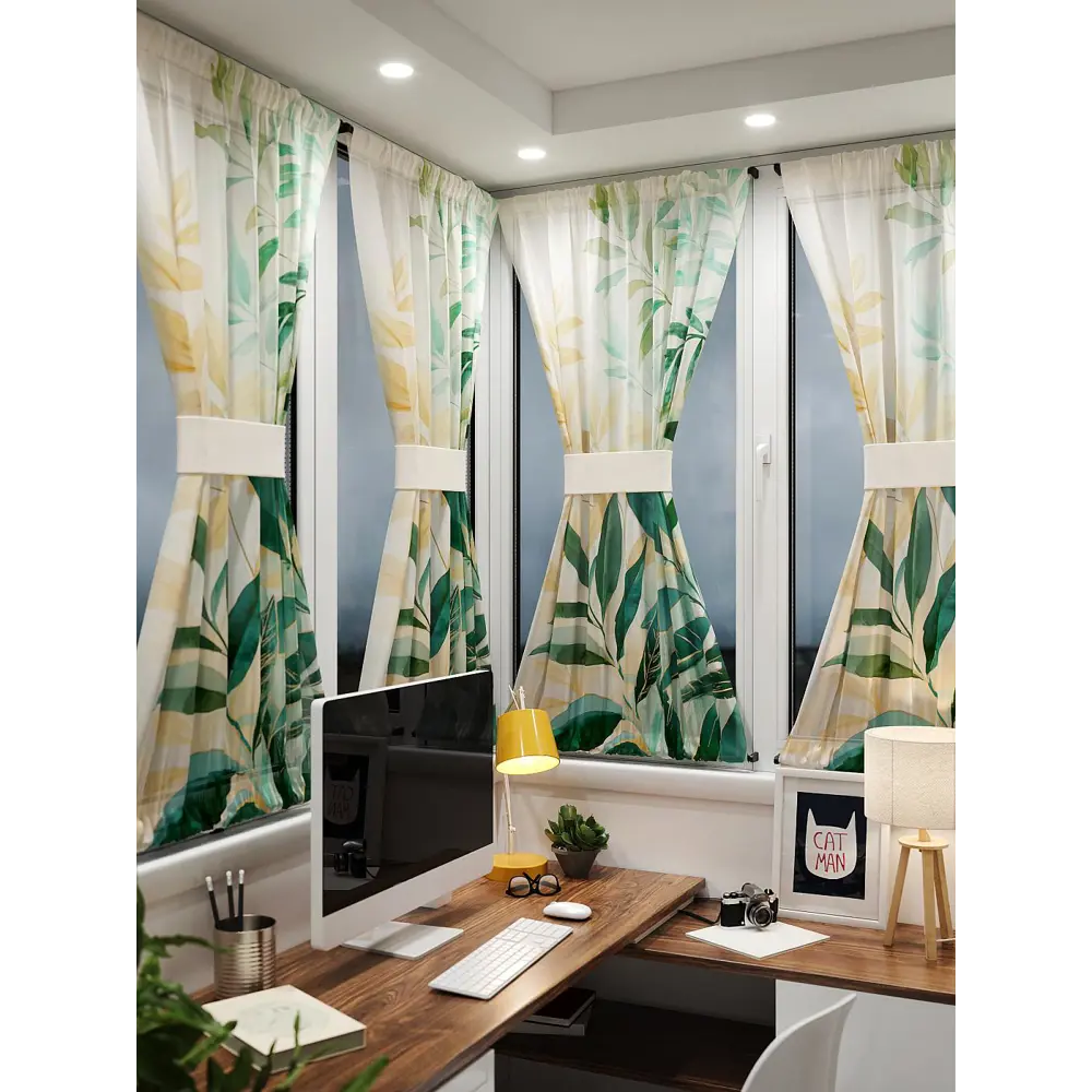 Фото 3 Тюль At home Базовая коллекция AT764033 на шторной ленте 140x100 см цвет бежевый Фото 3 Тюль At home Базовая коллекция AT764033 на шторной ленте 140x100 см цвет бежевый