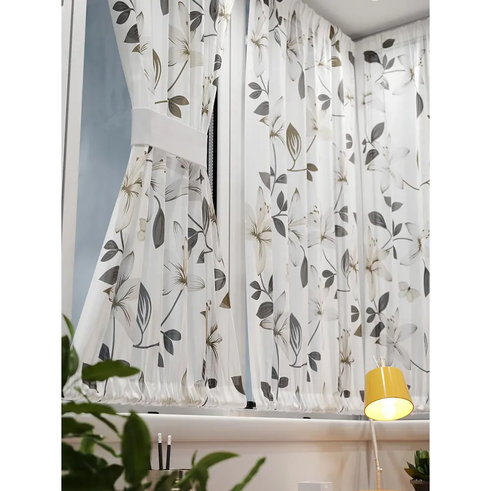 Фото 6 Тюль At home Базовая коллекция AT764035 на шторной ленте 140x100 см цвет белый Фото 6 Тюль At home Базовая коллекция AT764035 на шторной ленте 140x100 см цвет белый
