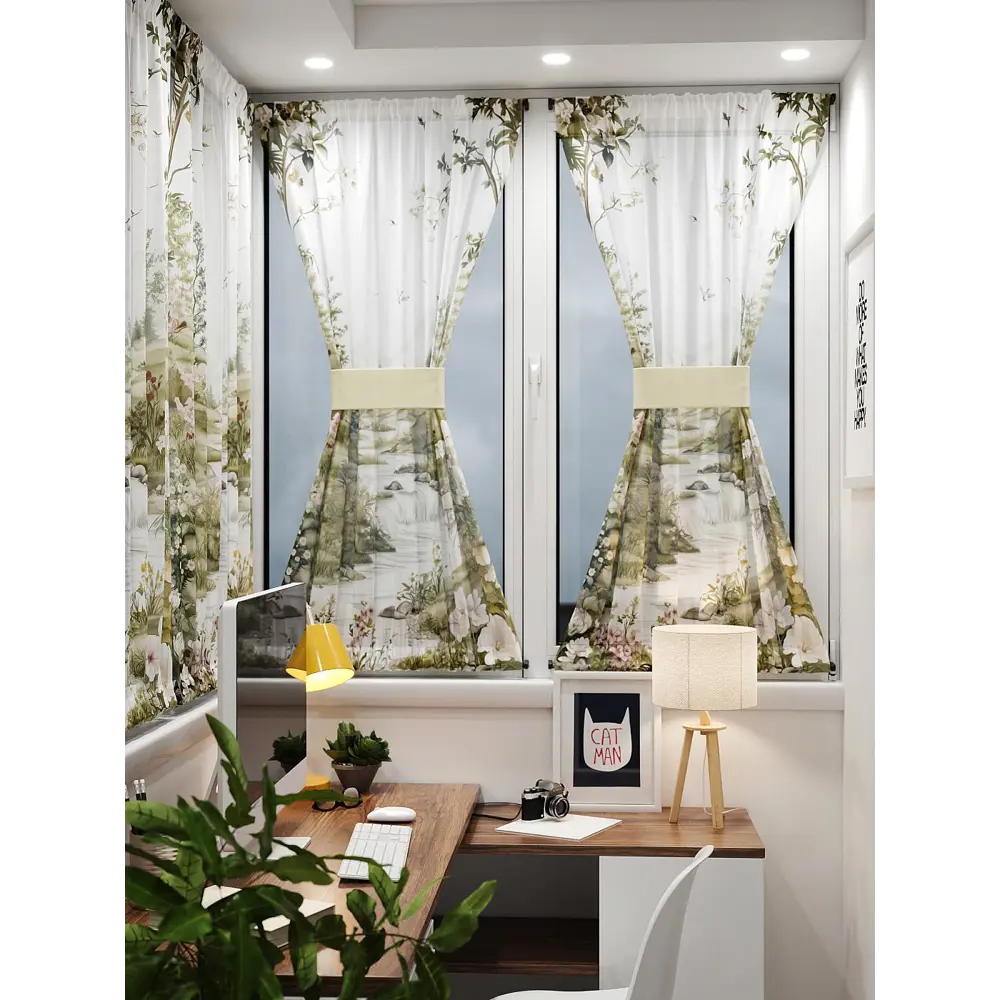 Фото 8 Тюль At home Базовая коллекция AT764036 на шторной ленте 140x100 см цвет белый Фото 8 Тюль At home Базовая коллекция AT764036 на шторной ленте 140x100 см цвет белый