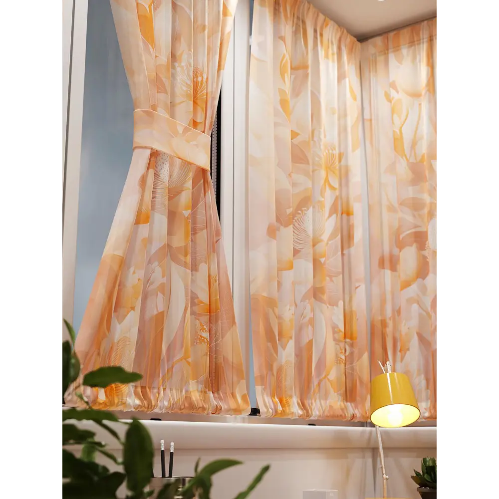 Фото 6 Тюль At home Базовая коллекция AT764040 на шторной ленте 140x100 см цвет оранжевый