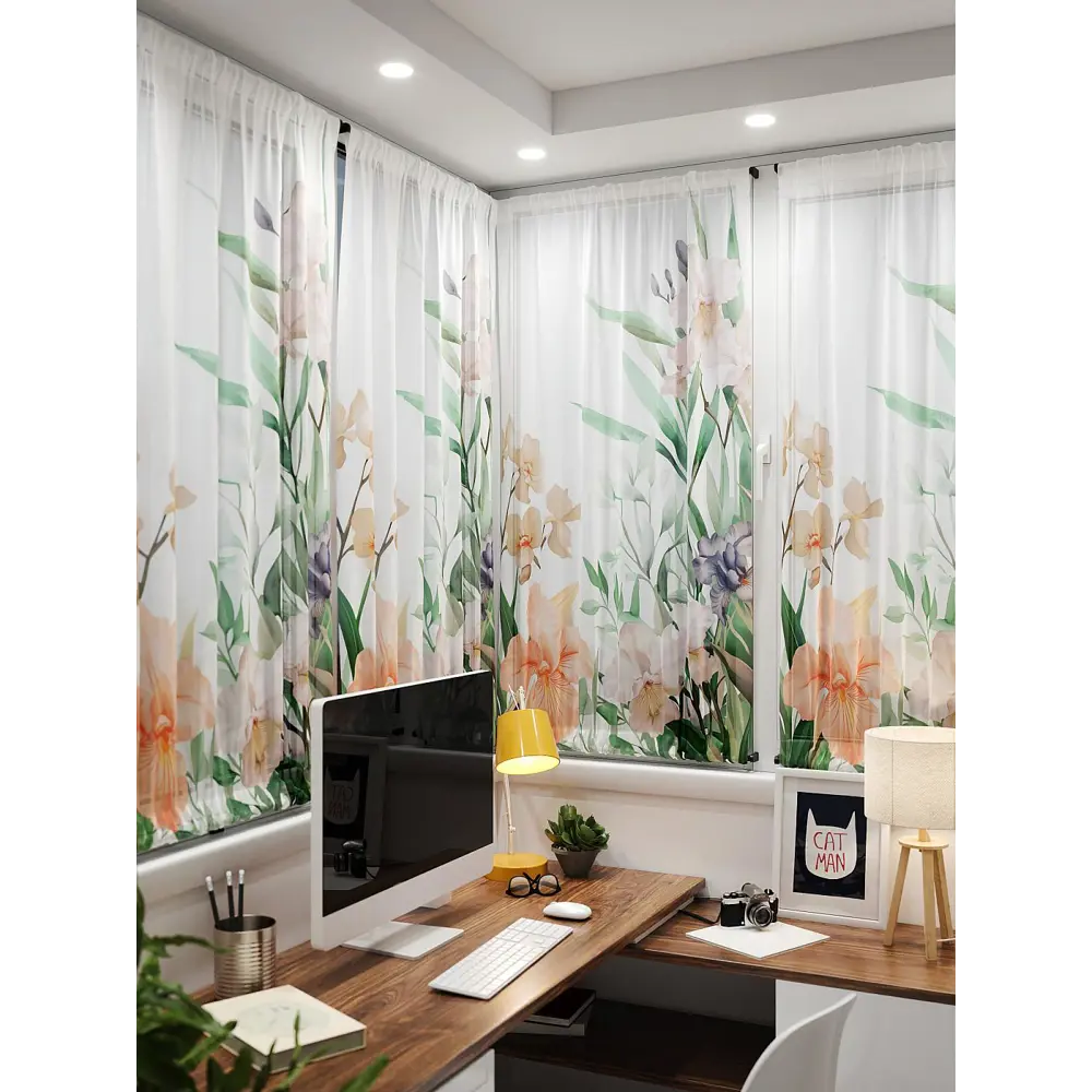 Фото 4 Тюль At home Базовая коллекция AT764051 на шторной ленте 140x100 см цвет бежевый Фото 4 Тюль At home Базовая коллекция AT764051 на шторной ленте 140x100 см цвет бежевый