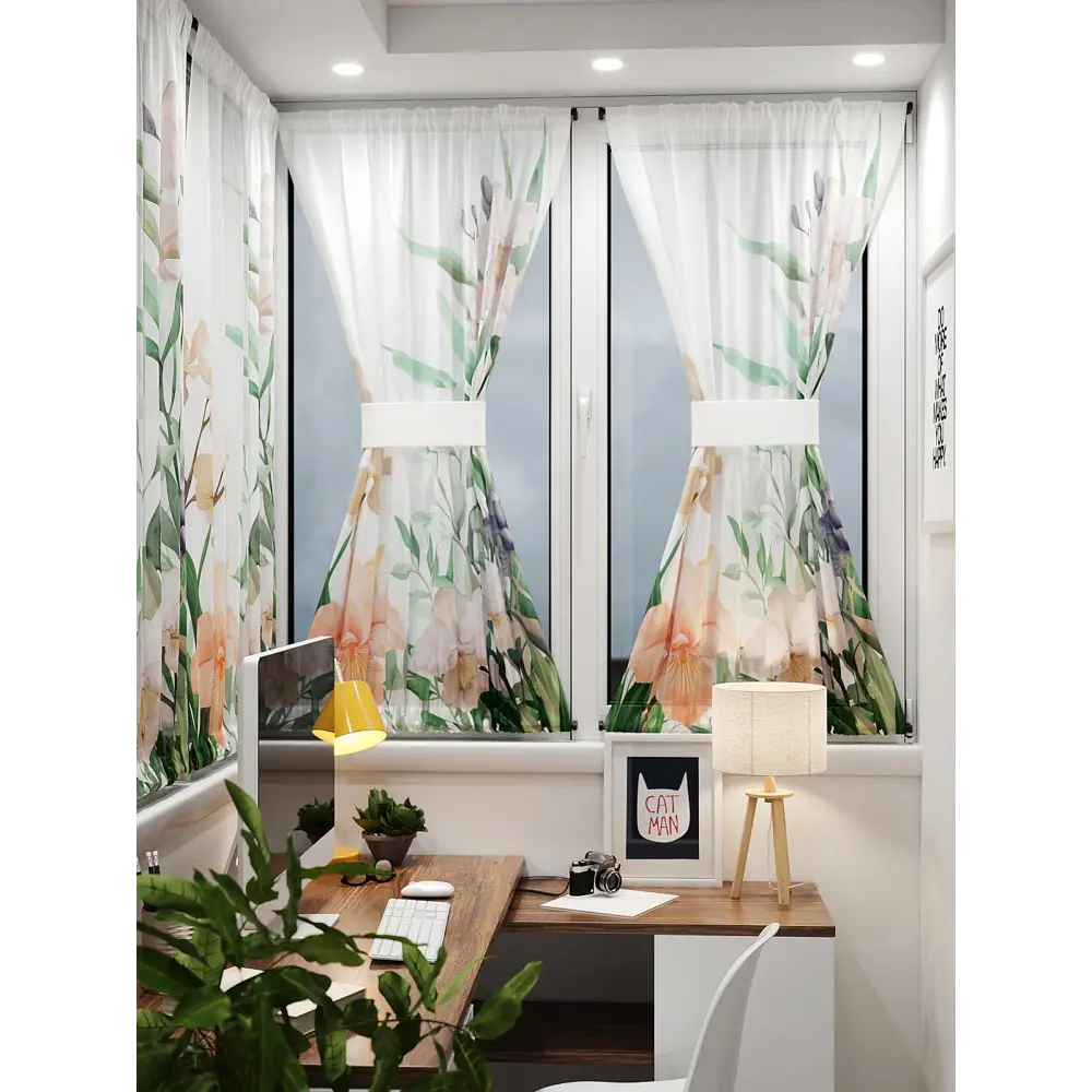Фото 8 Тюль At home Базовая коллекция AT764051 на шторной ленте 140x100 см цвет бежевый Фото 8 Тюль At home Базовая коллекция AT764051 на шторной ленте 140x100 см цвет бежевый