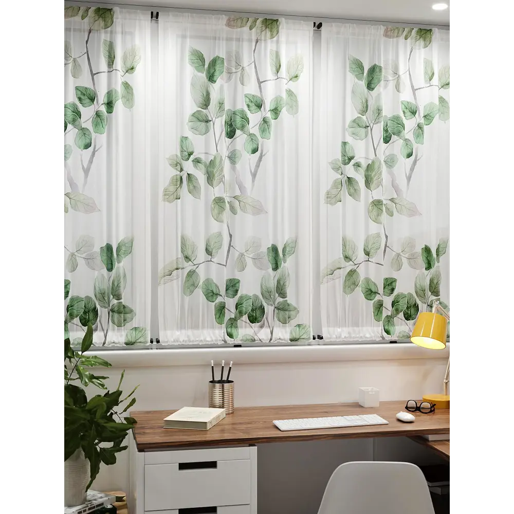 Фото 7 Тюль At home Базовая коллекция AT764056 на шторной ленте 140x100 см цвет белый Фото 7 Тюль At home Базовая коллекция AT764056 на шторной ленте 140x100 см цвет белый