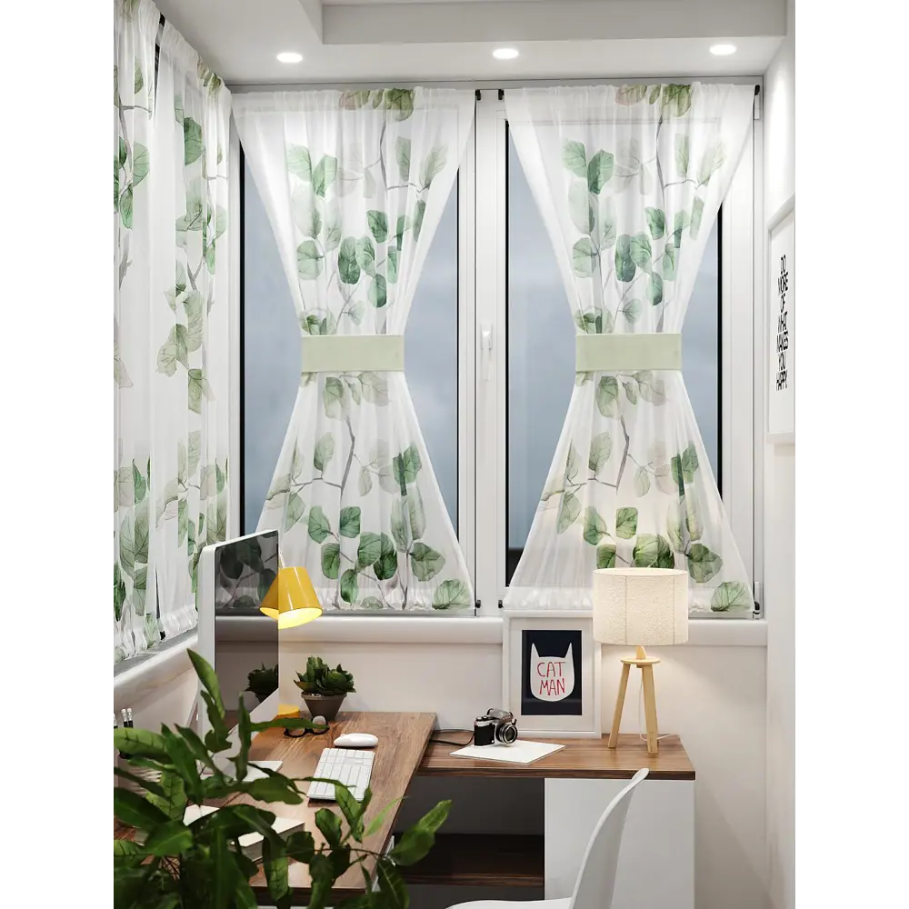 Фото 8 Тюль At home Базовая коллекция AT764056 на шторной ленте 140x100 см цвет белый Фото 8 Тюль At home Базовая коллекция AT764056 на шторной ленте 140x100 см цвет белый