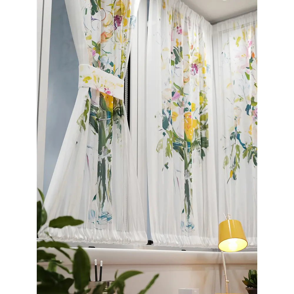 Фото 6 Тюль At home Базовая коллекция AT764061 на шторной ленте 140x100 см цвет белый Фото 6 Тюль At home Базовая коллекция AT764061 на шторной ленте 140x100 см цвет белый
