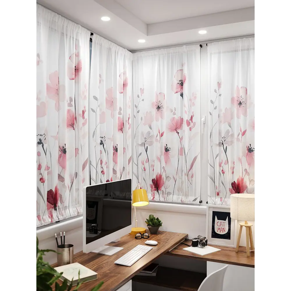 Фото 4 Тюль At home Базовая коллекция AT764210 на шторной ленте 140x100 см цвет белый Фото 4 Тюль At home Базовая коллекция AT764210 на шторной ленте 140x100 см цвет белый