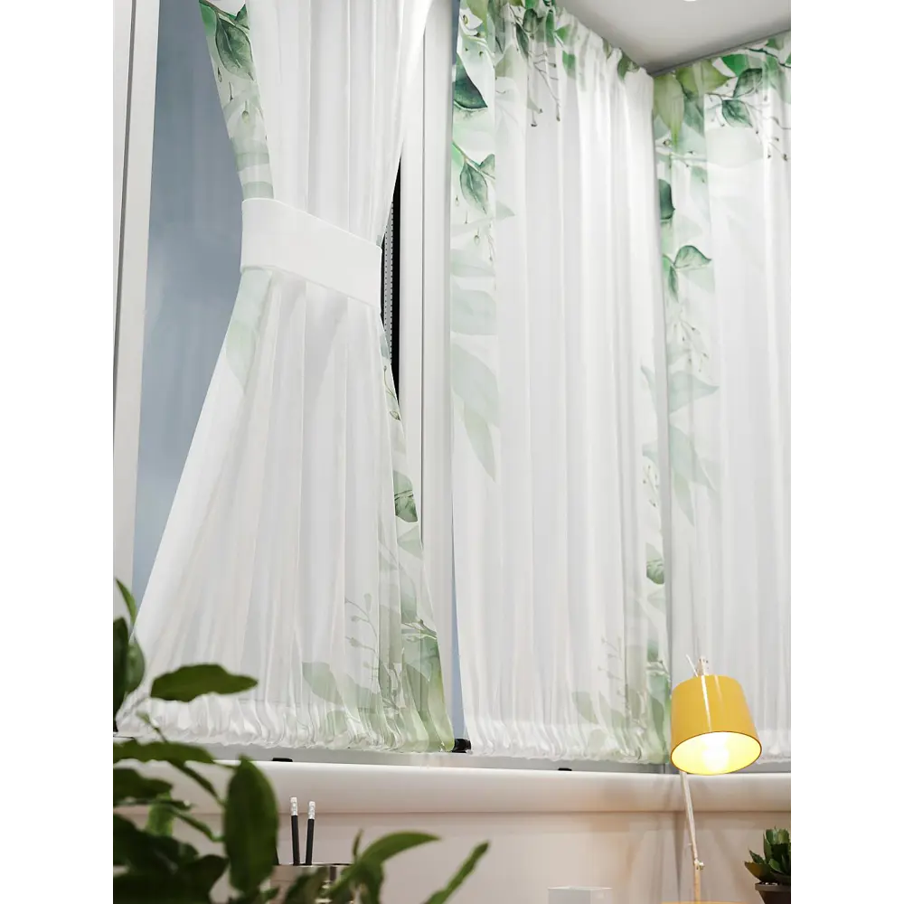 Фото 6 Тюль At home Базовая коллекция AT764205 на шторной ленте 140x100 см цвет белый Фото 6 Тюль At home Базовая коллекция AT764205 на шторной ленте 140x100 см цвет белый