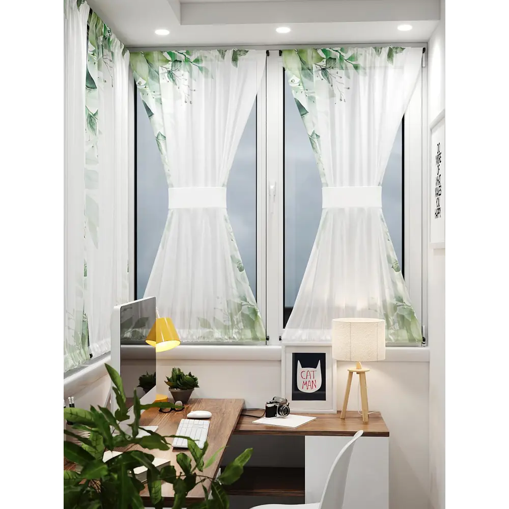 Фото 8 Тюль At home Базовая коллекция AT764205 на шторной ленте 140x100 см цвет белый Фото 8 Тюль At home Базовая коллекция AT764205 на шторной ленте 140x100 см цвет белый