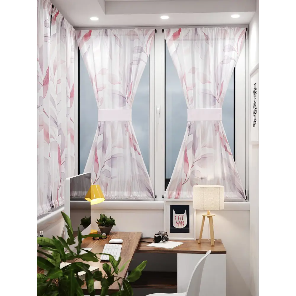 Фото 8 Тюль At home Базовая коллекция AT764197 на шторной ленте 140x100 см цвет белый Фото 8 Тюль At home Базовая коллекция AT764197 на шторной ленте 140x100 см цвет белый