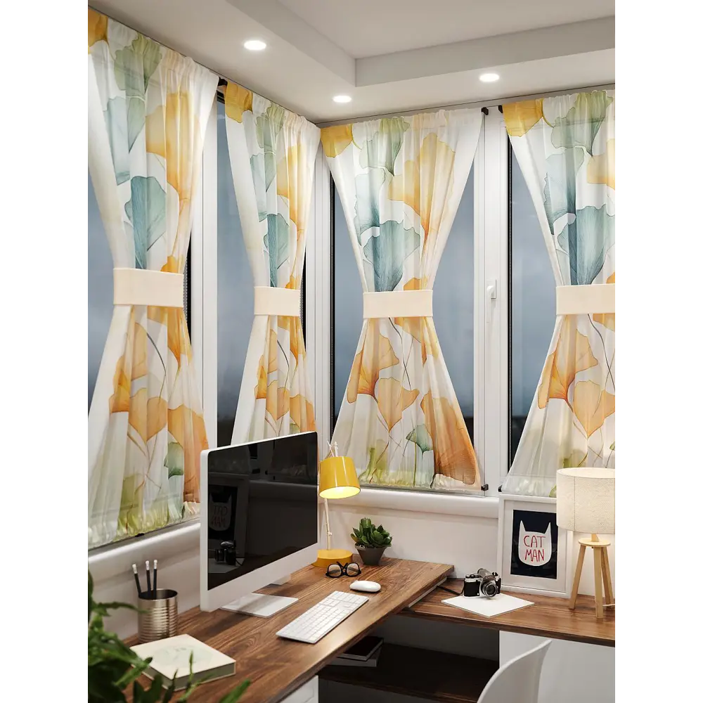 Фото 2 Тюль At home Базовая коллекция AT764188 на шторной ленте 140x100 см цвет бежевый Фото 2 Тюль At home Базовая коллекция AT764188 на шторной ленте 140x100 см цвет бежевый