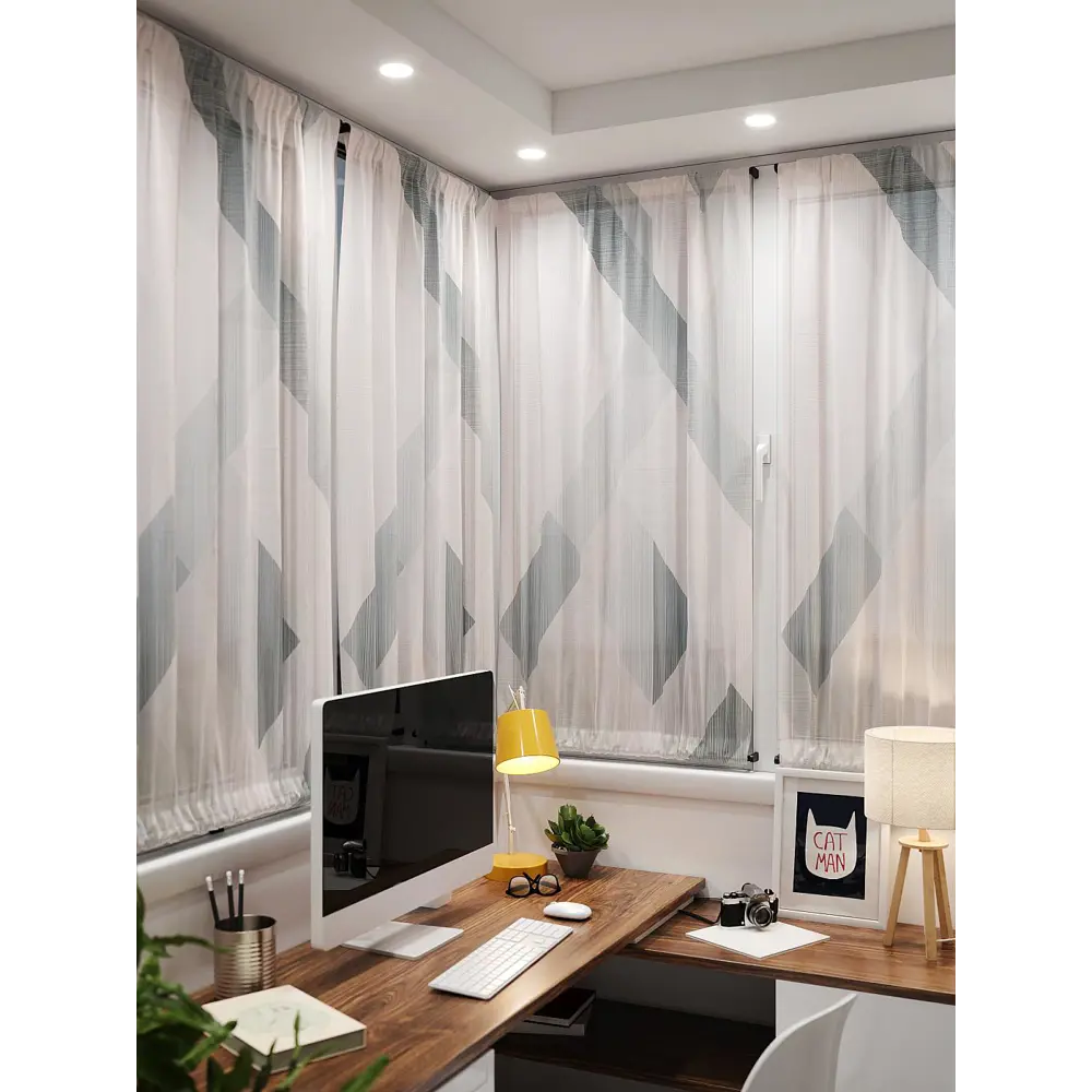 Фото 4 Тюль At home Базовая коллекция AT764176 на шторной ленте 140x100 см цвет бежевый Фото 4 Тюль At home Базовая коллекция AT764176 на шторной ленте 140x100 см цвет бежевый