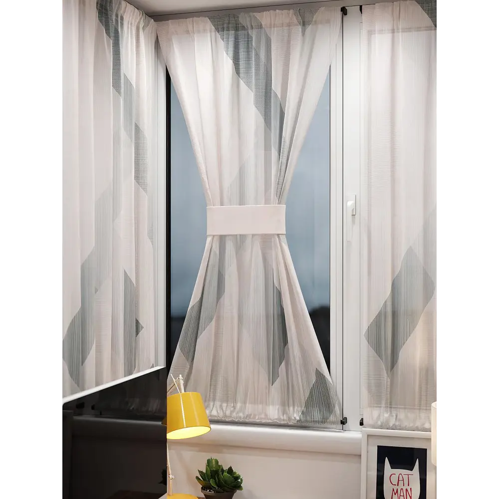 Фото 9 Тюль At home Базовая коллекция AT764176 на шторной ленте 140x100 см цвет бежевый Фото 9 Тюль At home Базовая коллекция AT764176 на шторной ленте 140x100 см цвет бежевый