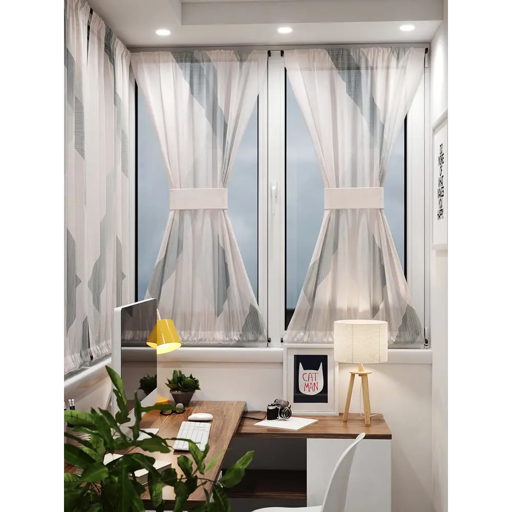 Фото 8 Тюль At home Базовая коллекция AT764176 на шторной ленте 140x100 см цвет бежевый Фото 8 Тюль At home Базовая коллекция AT764176 на шторной ленте 140x100 см цвет бежевый