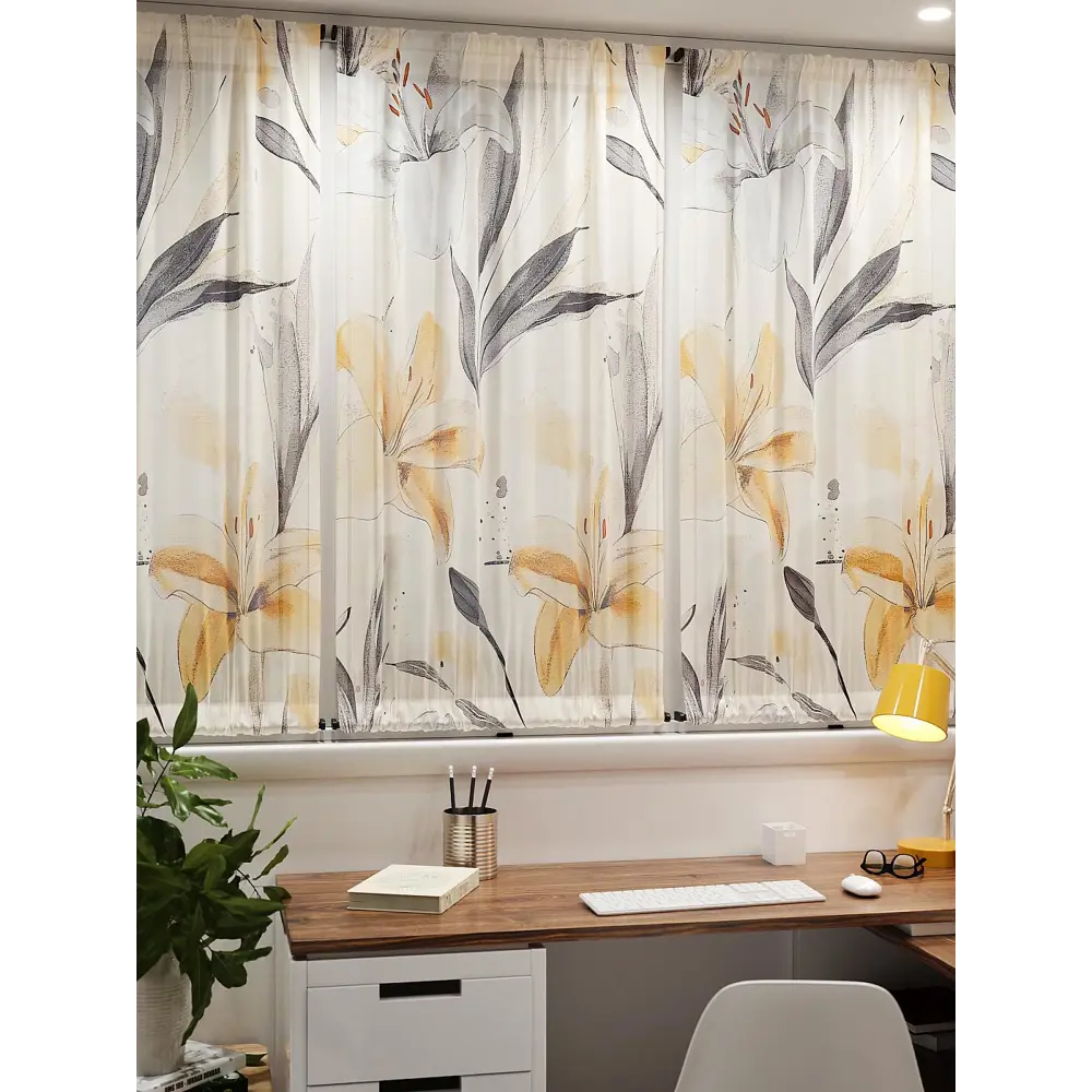 Фото 7 Тюль At home Базовая коллекция AT764149 на шторной ленте 140x100 см цвет бежевый Фото 7 Тюль At home Базовая коллекция AT764149 на шторной ленте 140x100 см цвет бежевый