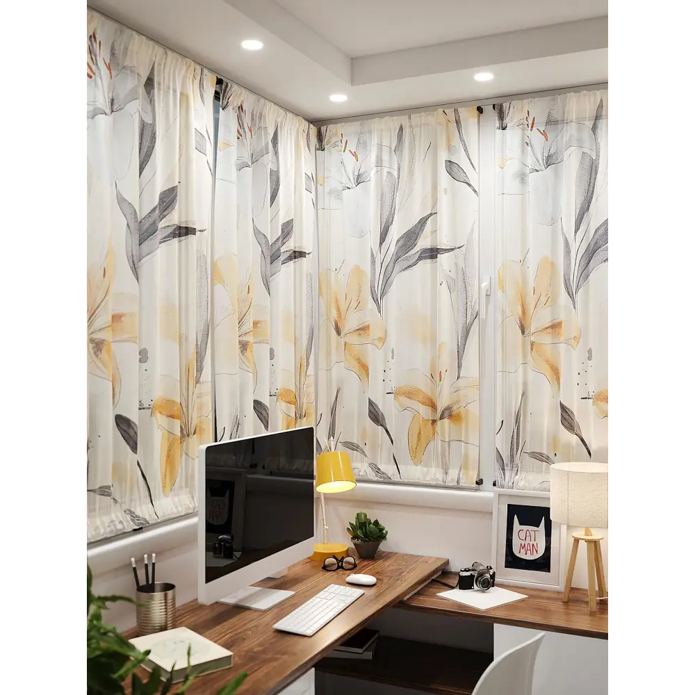 Фото 4 Тюль At home Базовая коллекция AT764149 на шторной ленте 140x100 см цвет бежевый Фото 4 Тюль At home Базовая коллекция AT764149 на шторной ленте 140x100 см цвет бежевый