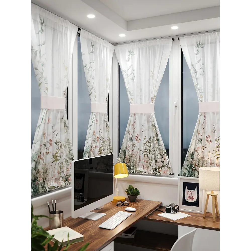 Фото 2 Тюль At home Базовая коллекция AT764147 на шторной ленте 140x100 см цвет бежевый Фото 2 Тюль At home Базовая коллекция AT764147 на шторной ленте 140x100 см цвет бежевый
