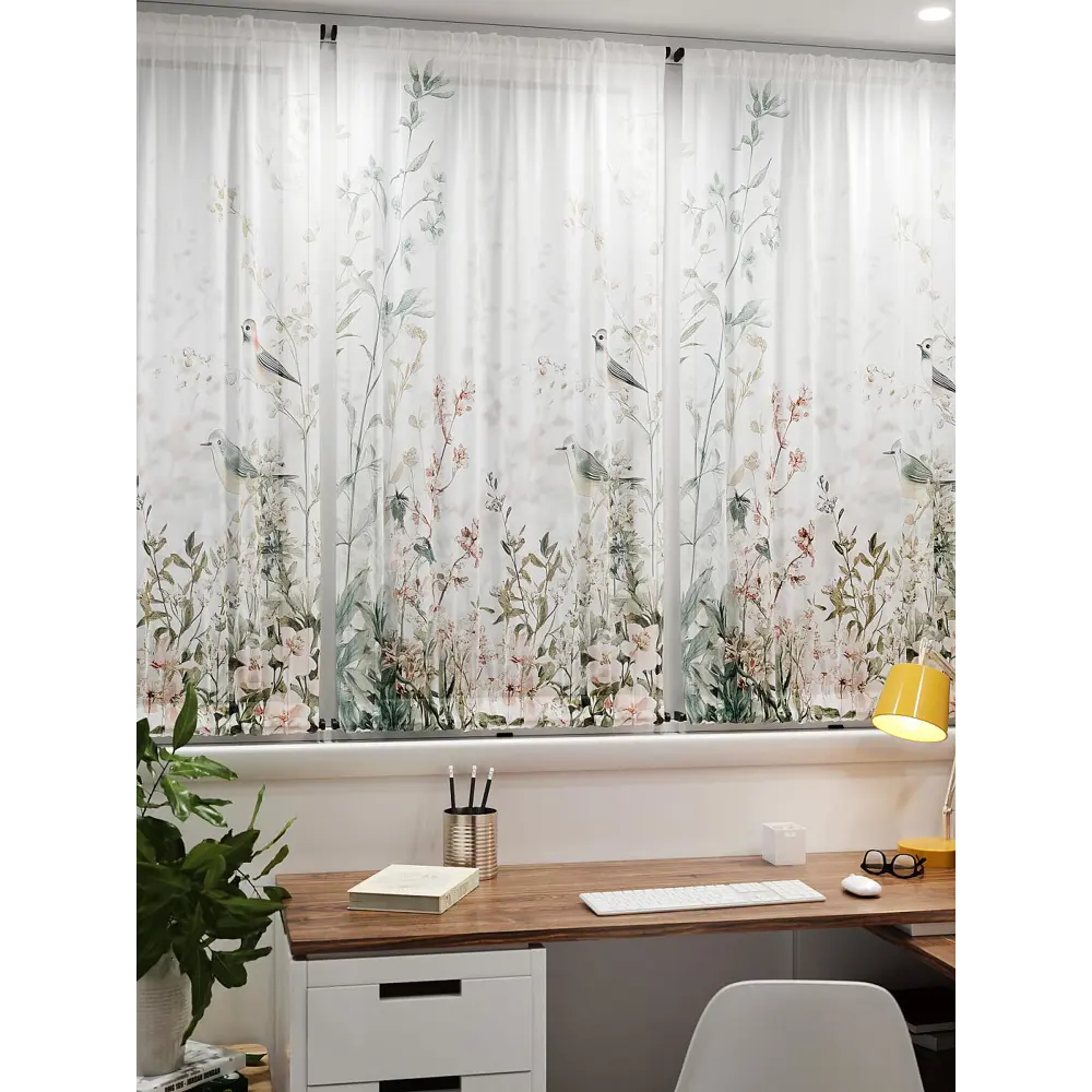 Фото 7 Тюль At home Базовая коллекция AT764147 на шторной ленте 140x100 см цвет бежевый Фото 7 Тюль At home Базовая коллекция AT764147 на шторной ленте 140x100 см цвет бежевый