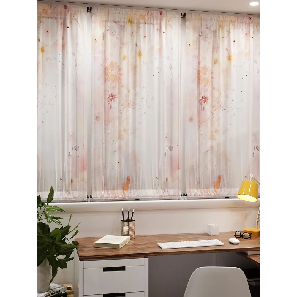 Фото 7 Тюль At home Базовая коллекция AT764144 на шторной ленте 140x100 см цвет бежевый Фото 7 Тюль At home Базовая коллекция AT764144 на шторной ленте 140x100 см цвет бежевый
