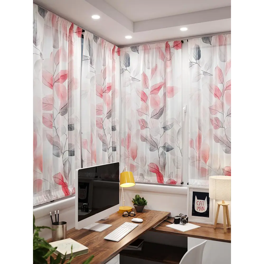 Фото 4 Тюль At home Базовая коллекция AT764141 на шторной ленте 140x100 см цвет белый Фото 4 Тюль At home Базовая коллекция AT764141 на шторной ленте 140x100 см цвет белый