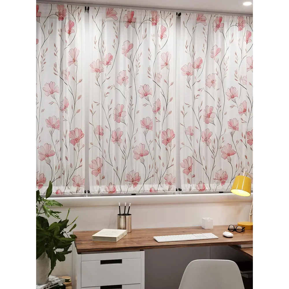 Фото 7 Тюль At home Базовая коллекция AT764137 на шторной ленте 140x100 см цвет бежевый Фото 7 Тюль At home Базовая коллекция AT764137 на шторной ленте 140x100 см цвет бежевый