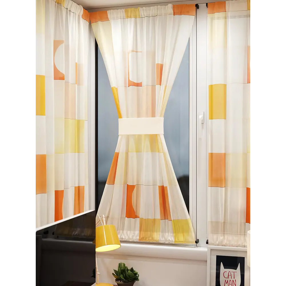 Фото 9 Тюль At home Базовая коллекция AT764131 на шторной ленте 140x100 см цвет бежевый Фото 9 Тюль At home Базовая коллекция AT764131 на шторной ленте 140x100 см цвет бежевый