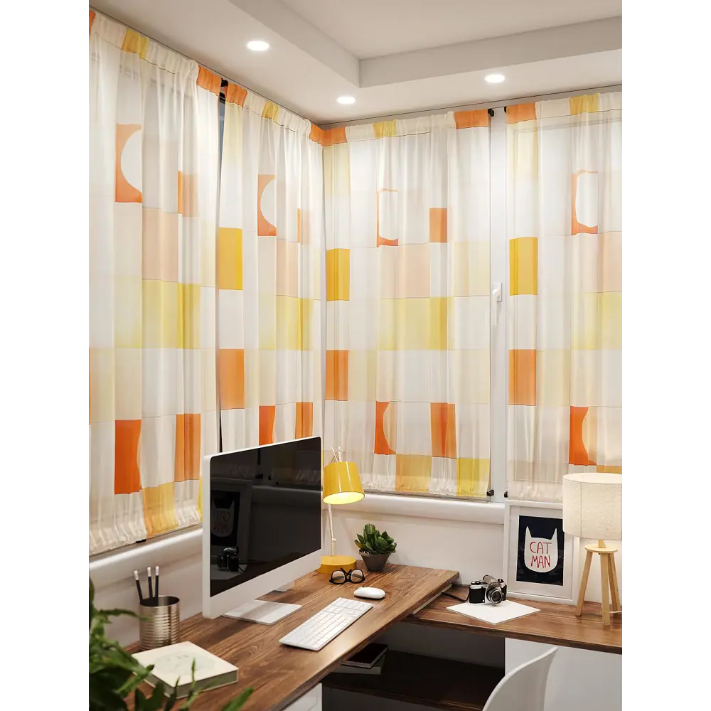 Фото 4 Тюль At home Базовая коллекция AT764131 на шторной ленте 140x100 см цвет бежевый Фото 4 Тюль At home Базовая коллекция AT764131 на шторной ленте 140x100 см цвет бежевый