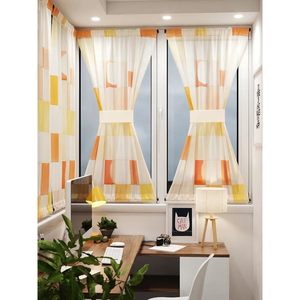 Фото 8 Тюль At home Базовая коллекция AT764131 на шторной ленте 140x100 см цвет бежевый Фото 8 Тюль At home Базовая коллекция AT764131 на шторной ленте 140x100 см цвет бежевый