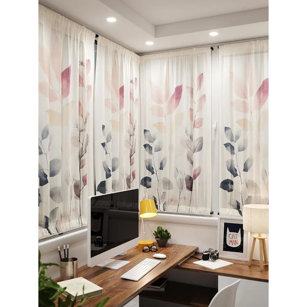 Фото 4 Тюль At home Базовая коллекция AT764125 на шторной ленте 140x100 см цвет бежевый Фото 4 Тюль At home Базовая коллекция AT764125 на шторной ленте 140x100 см цвет бежевый