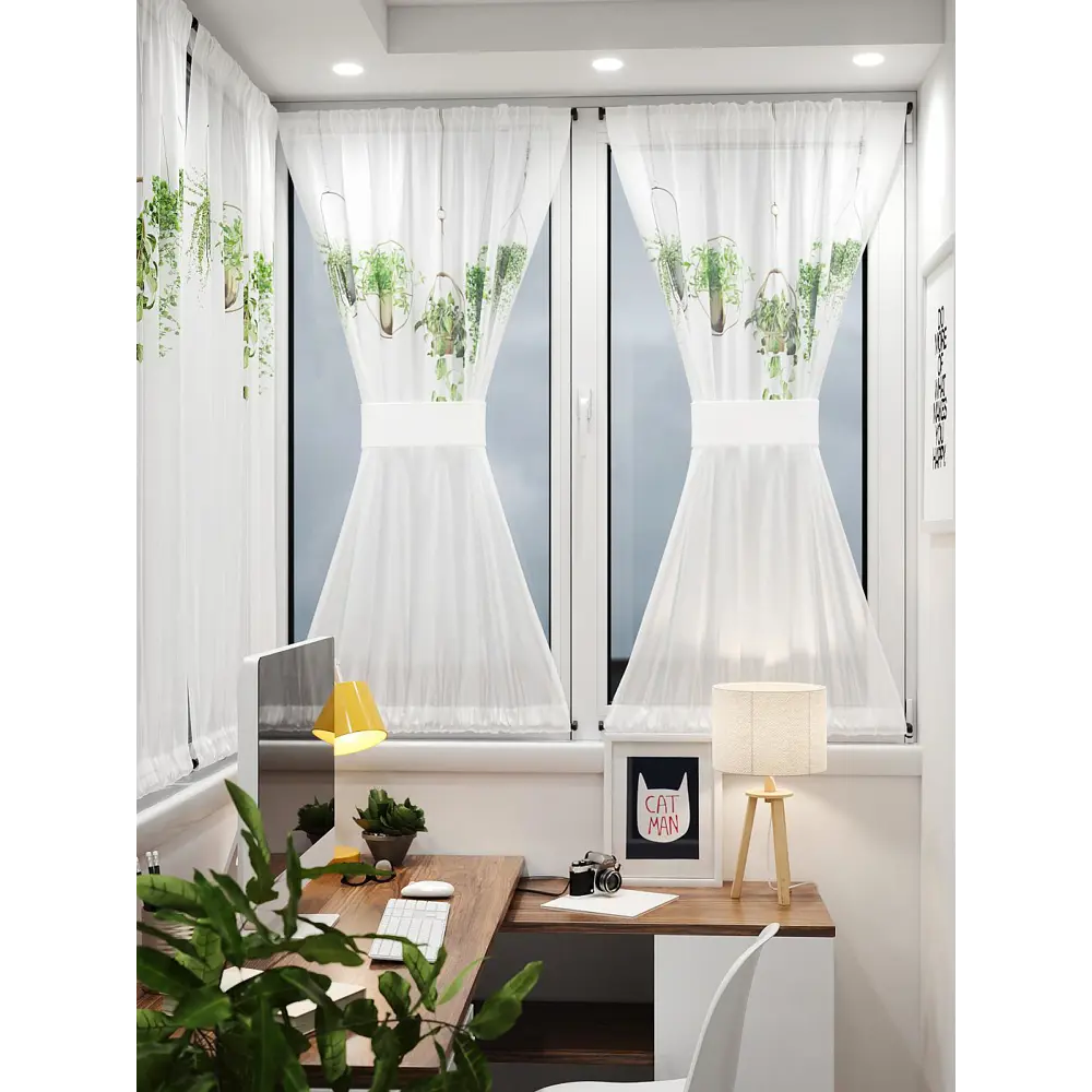Фото 8 Тюль At home Базовая коллекция AT764121 на шторной ленте 140x100 см цвет белый Фото 8 Тюль At home Базовая коллекция AT764121 на шторной ленте 140x100 см цвет белый