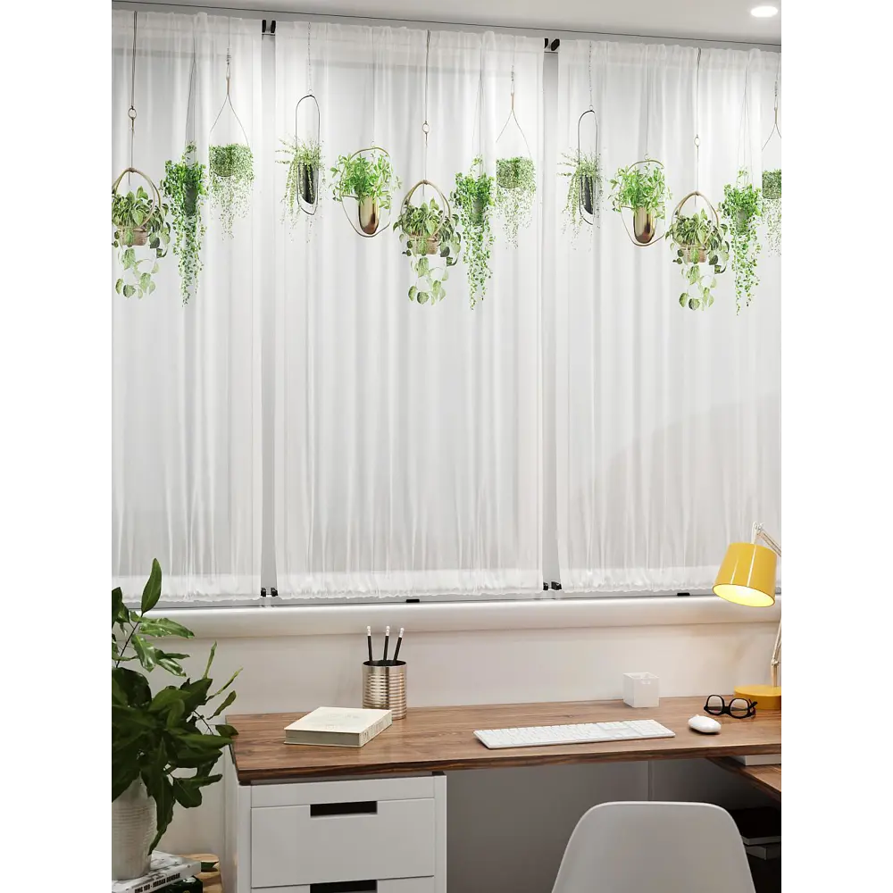 Фото 7 Тюль At home Базовая коллекция AT764121 на шторной ленте 140x100 см цвет белый Фото 7 Тюль At home Базовая коллекция AT764121 на шторной ленте 140x100 см цвет белый