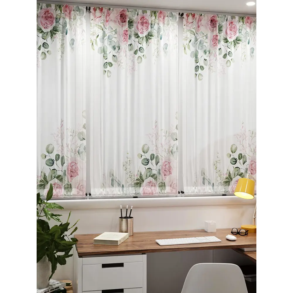 Фото 7 Тюль At home Базовая коллекция AT764115 на шторной ленте 140x100 см цвет белый Фото 7 Тюль At home Базовая коллекция AT764115 на шторной ленте 140x100 см цвет белый