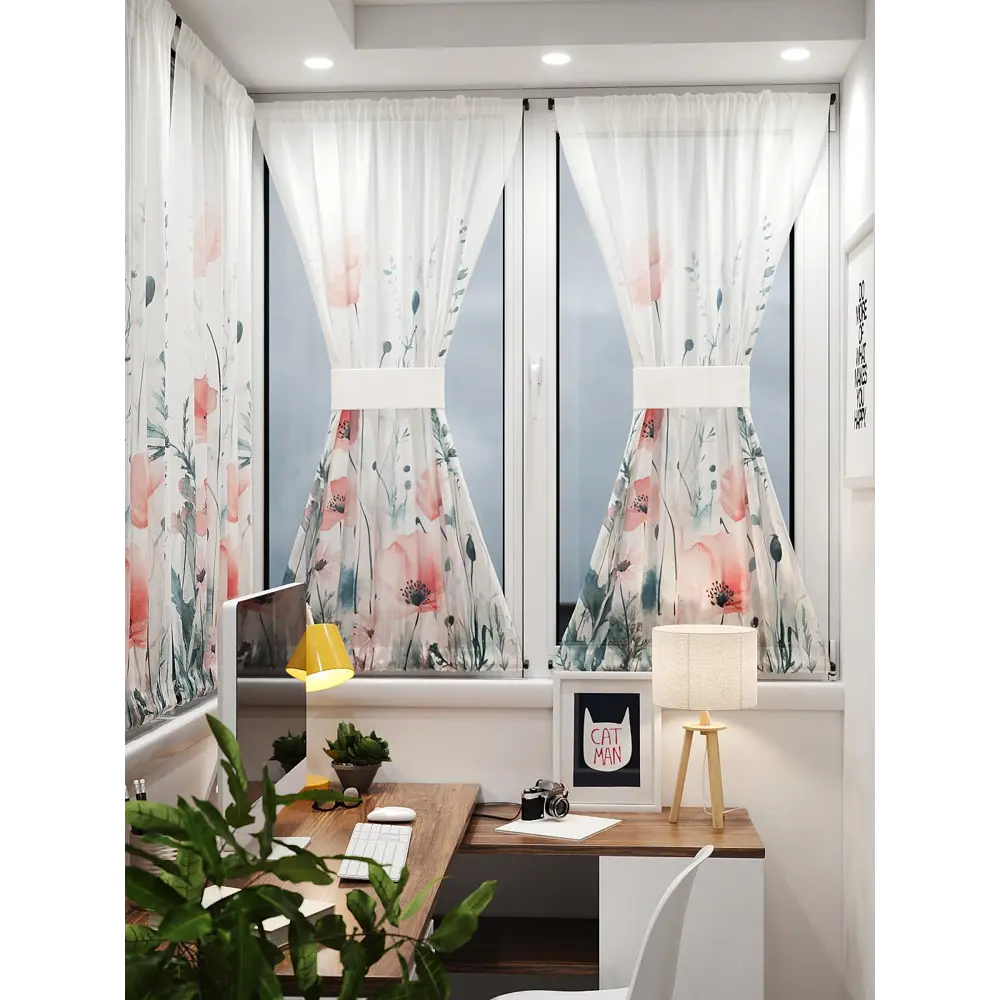 Фото 8 Тюль At home Базовая коллекция AT764129 на шторной ленте 140x100 см цвет белый Фото 8 Тюль At home Базовая коллекция AT764129 на шторной ленте 140x100 см цвет белый