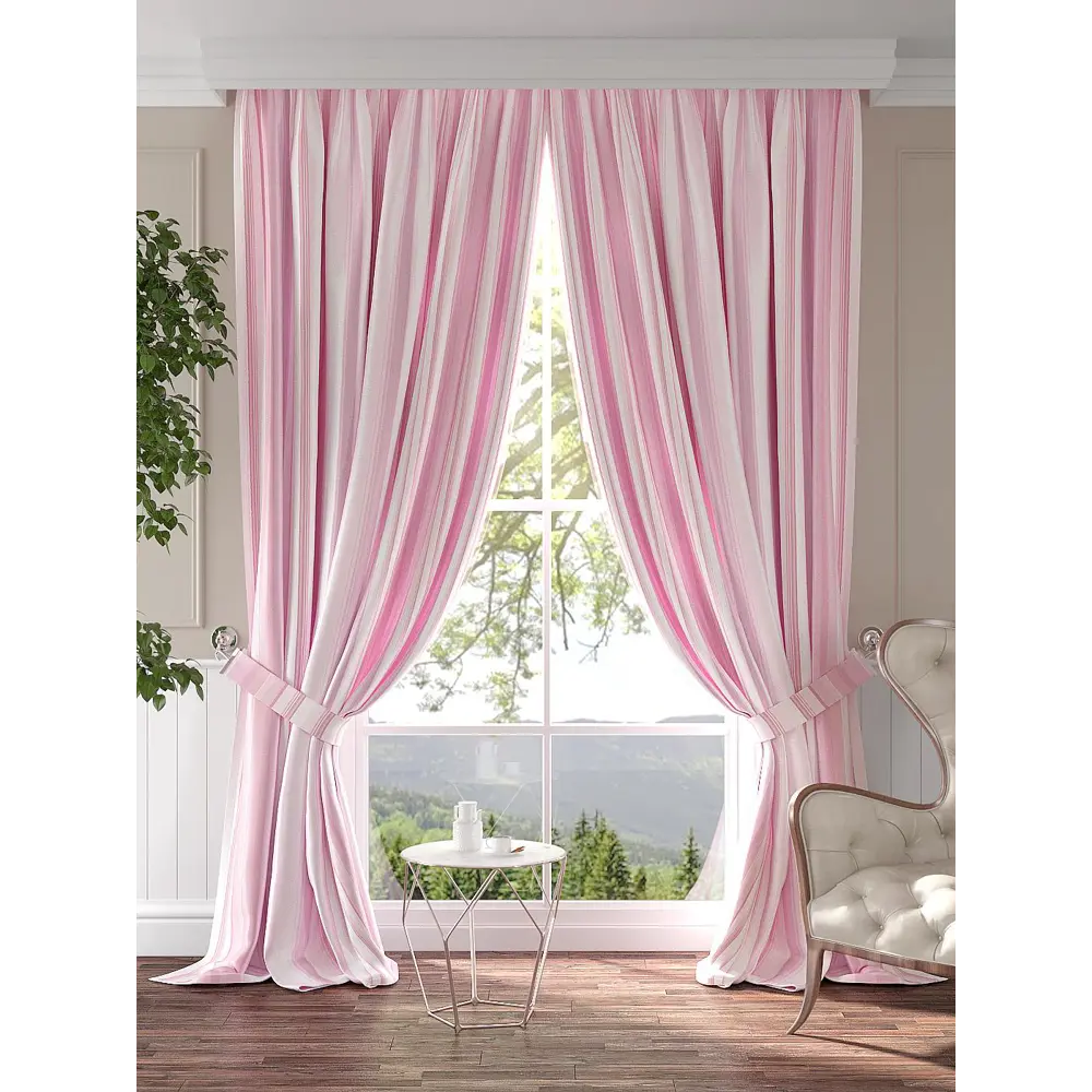 Фото Комплект штор At home Базовая коллекция AT751076 на шторной ленте 300x220 см цвет белый Фото Комплект штор At home Базовая коллекция AT751076 на шторной ленте 300x220 см цвет белый