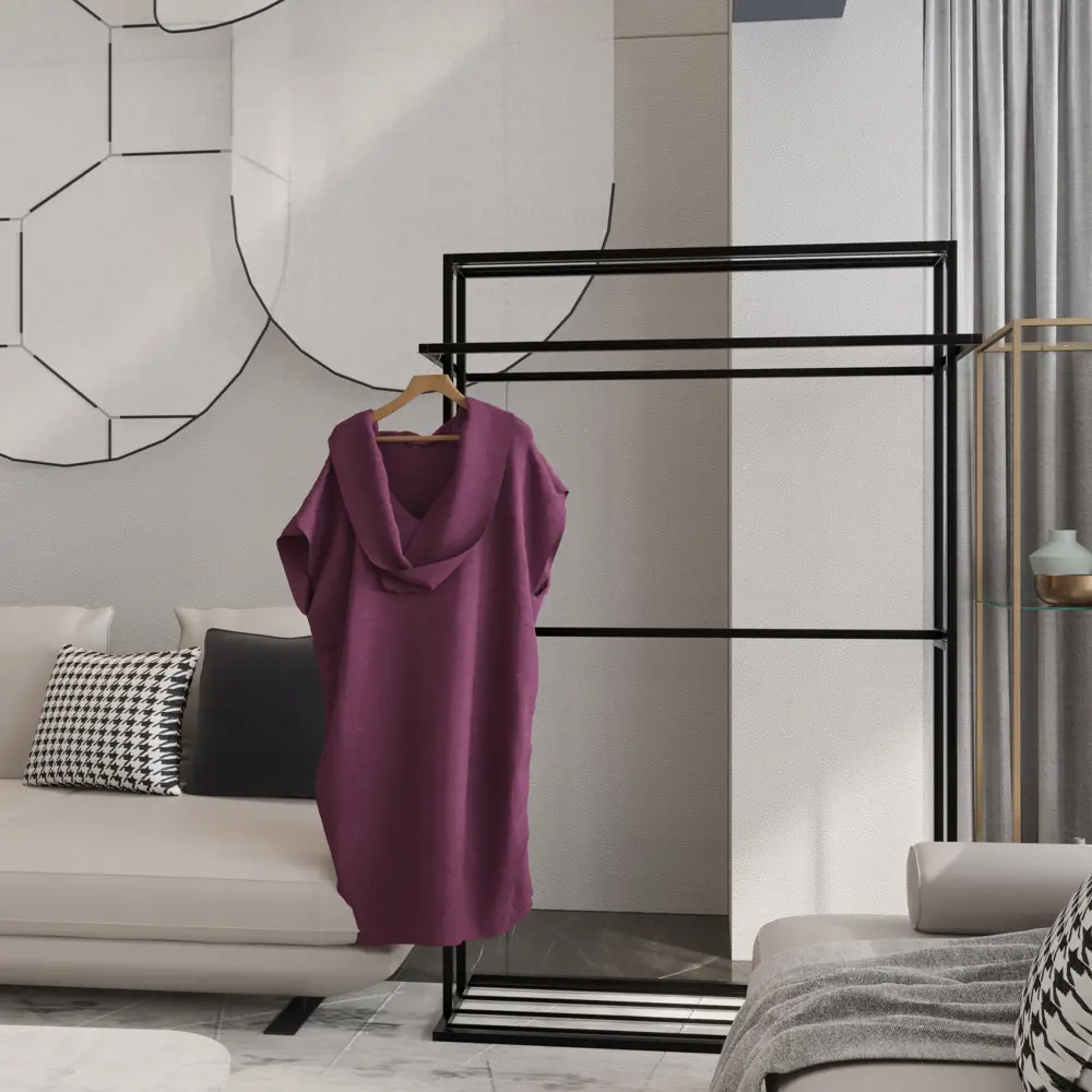 Фото Вешалка напольная Playwoods Clotheshanger 110x170x46 см Металл цвет черный Фото Вешалка напольная Playwoods Clotheshanger 110x170x46 см Металл цвет черный
