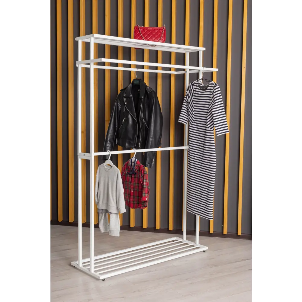 Фото Вешалка напольная Playwoods Clotheshanger 110x170x46 см Металл цвет белый Фото Вешалка напольная Playwoods Clotheshanger 110x170x46 см Металл цвет белый