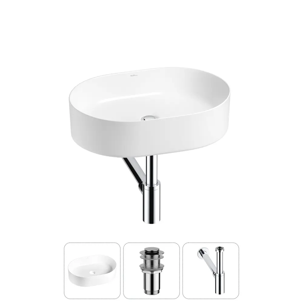 Фото Раковина накладная для ванной Wellsee Belle Spa 20212509R с донным клапаном и сифоном овал 50x37 см цвет белый Фото Раковина накладная для ванной Wellsee Belle Spa 20212509R с донным клапаном и сифоном овал 50x37 см цвет белый